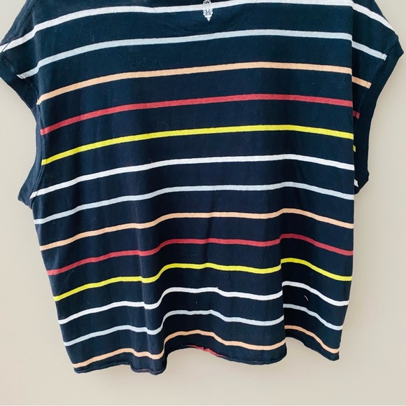 Free People Rising Tide Striped Tee Sz XS - Picture 10 of 10